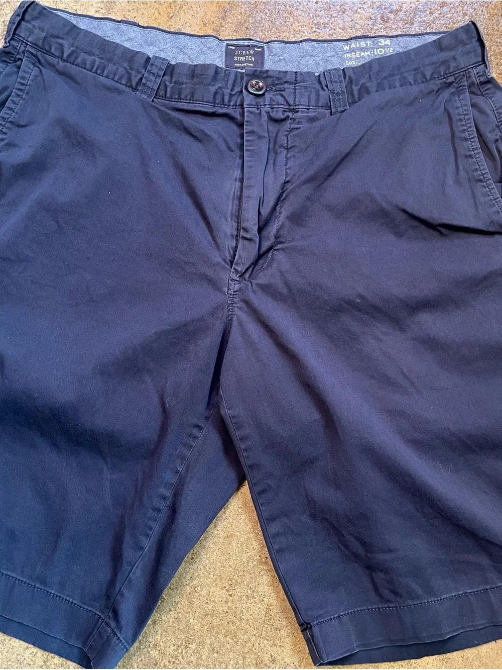 Men's Navy Casual Shorts - Classic Chino Style